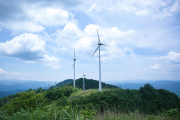 上矢作風力発電所 風の森展望台の風車