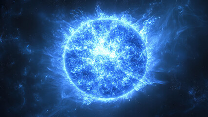 blue sun circle energy light background 1
