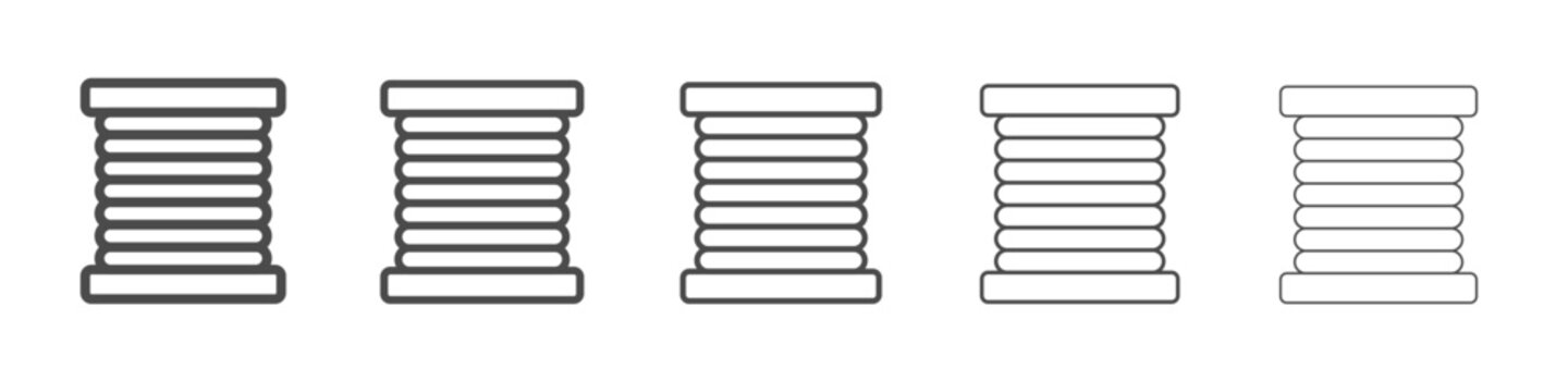coil wire icon simple isolated vector sign