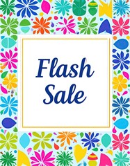 Flash Sale Banner Floral Design with Spring Promotion.