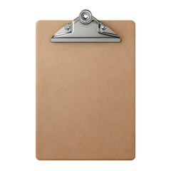 Clipboard with Metal Clip, isolated on transparent background