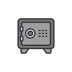 Modern Steel Safe Box Illustration For Security And Protection Concept