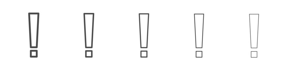 exclamation icon simple isolated vector sign