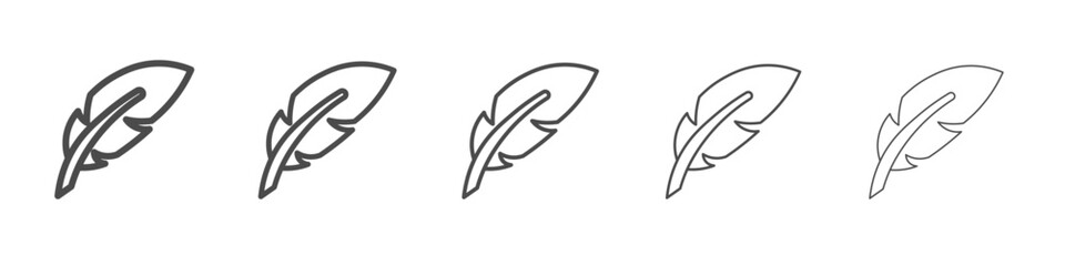 feather icon simple isolated vector sign