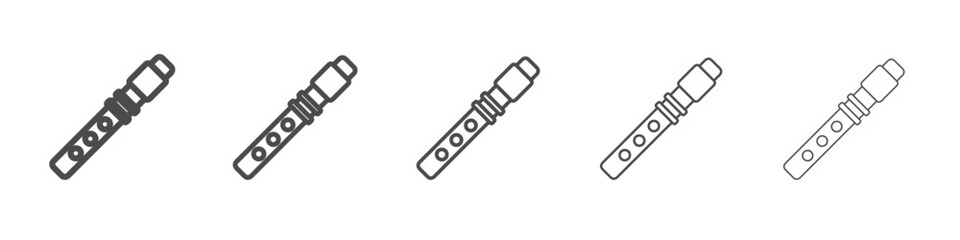 flute icon simple isolated vector sign