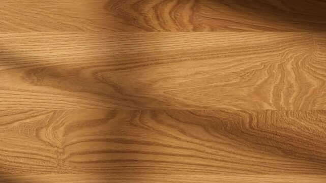 Wooden Parquet Flooring with Natural Light and Shadow Patterns Casting a Warm Glow