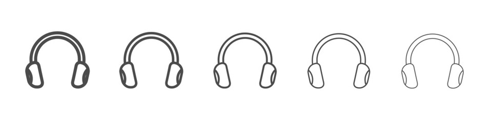 headphone icon simple isolated vector sign