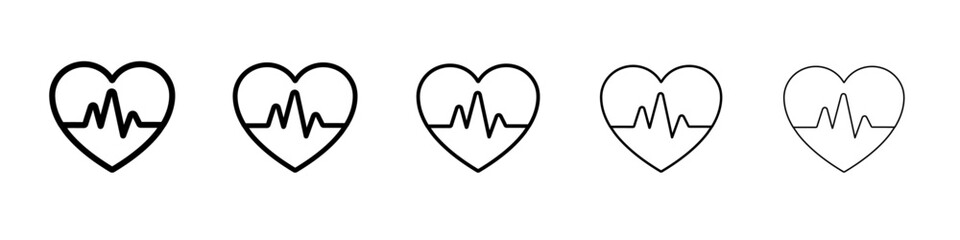 heart beat icon simple isolated vector sign