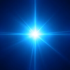 Obraz premium Bright white light emanating from the center with blue rays on a dark blue background abstract illustration