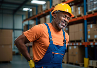 The price of labor: Years of strenuous warehouse work manifest in deep-seated muscle pain and debilitating shoulder injuries.