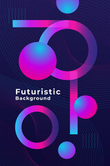 Futuristic Gradient Geometric Background with Abstract Lines