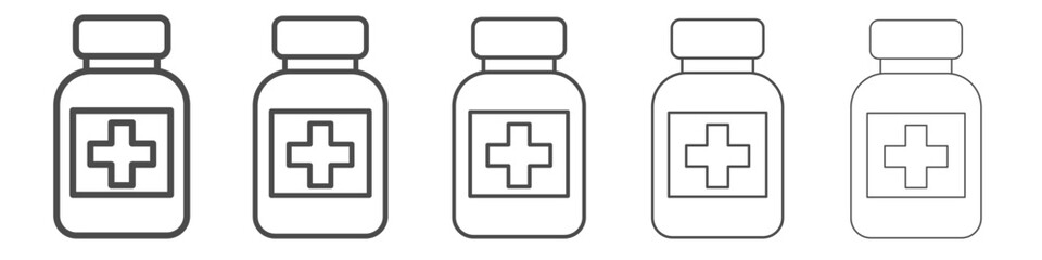 medicine bottle icon simple isolated vector sign