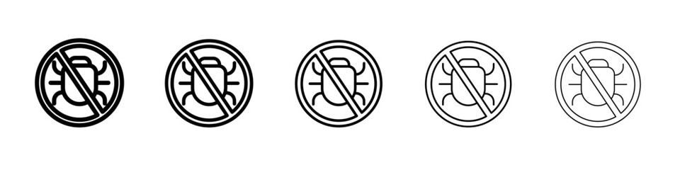 no bugs icon simple isolated vector sign