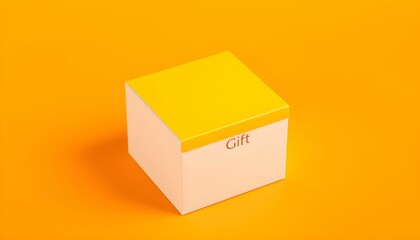 Obraz premium yellow box with a letter