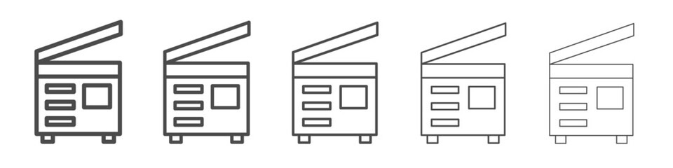photocopy machine icon simple isolated vector sign