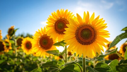 Obraz premium sunflower field in the summer