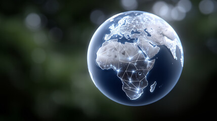 Obraz premium Interconnected Globe Representing Global Business and Ecology