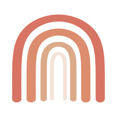 Obraz premium Boho Rainbow Icon Isolated on White Background. Minimal. Vector Illustration