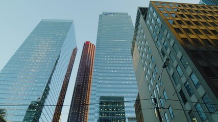 KPMG and Scotia Plaza Towers in Toronto Financial District, Evening Summertime in Downtown Toronto's Financial District, Canada - Powered by Adobe