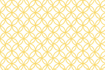 Fototapeta premium Seamless geometric pattern with interlocking circles in yellow