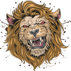 lion head vector illustration