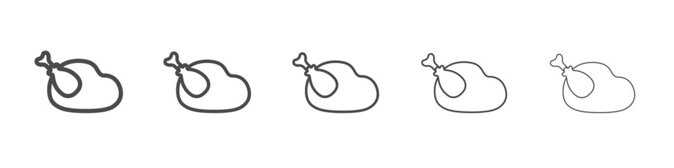 roasted turkey icon simple isolated vector sign