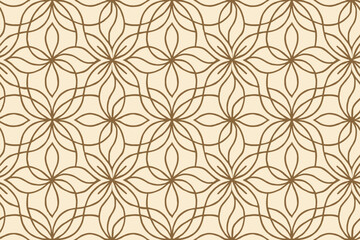 A symmetrical floral pattern with interwoven lines and a delicate, minimalist design, perfect for modern and elegant backgrounds.