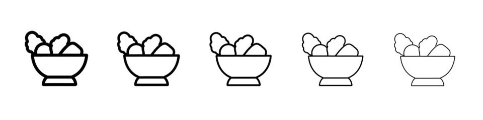 salad icon simple isolated vector sign