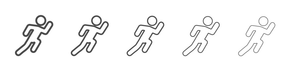 running icon simple isolated vector sign