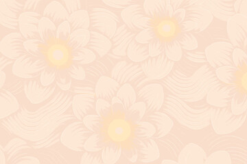 Soft seamless floral pattern with layered pastel petals