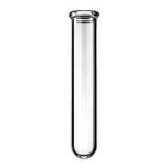 Empty test tube, isolated on transparent background