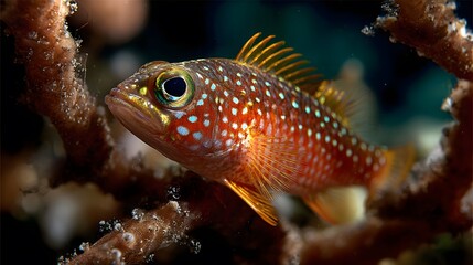 Fototapeta premium colorful coral fish in water