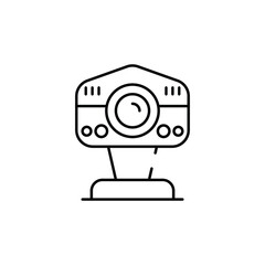 Webcam icon design with white background stock illustration
