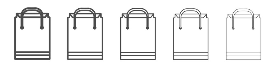 shopping bag icon simple isolated vector sign