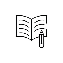 Homework icon design with white background stock illustration