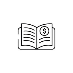 Learn Investing icon design with white background stock illustration