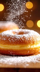 Delicious Donuts with Powdered Sugar, Sweet Treat, and Food Photography.