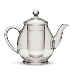 Fototapeta premium Clear Glass Teapot with Built In Infuser