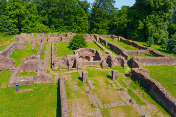 Ruins Of The Monastery Of Saint Michael Surrounded By Lush Greenery