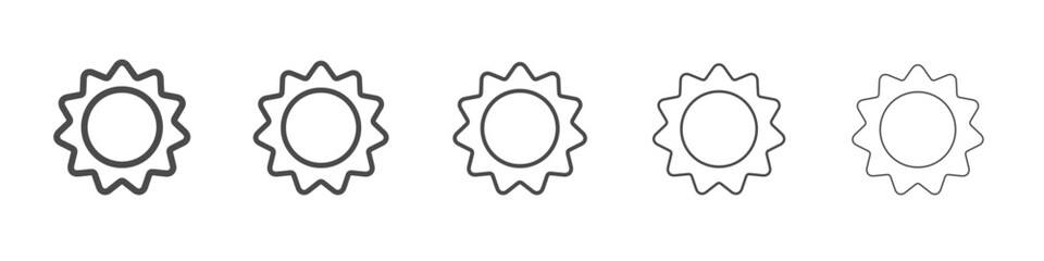 sun icon simple isolated vector sign