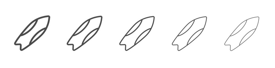 surf board icon simple isolated vector sign