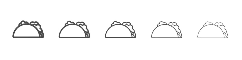 taco icon simple isolated vector sign