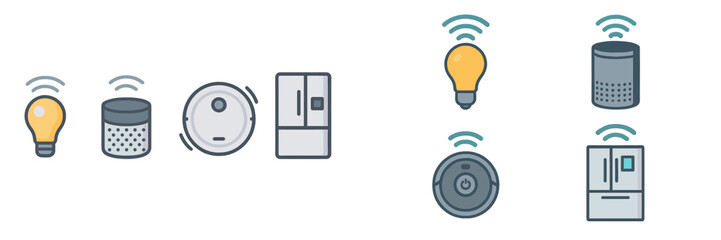 Smart home technology devices interacting in a modern living environment showcasing connectivity and convenience