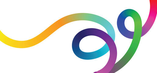 Abstract Background with Gradient Color Wave Pattern. 3D Wavy Rainbow Lines. Vector Geometric Design Elements.eps 10