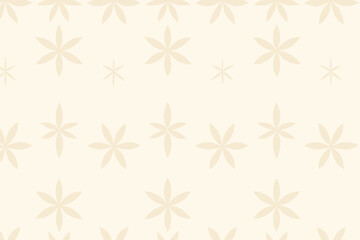 Soft beige seamless floral pattern with overlapping petal shapes