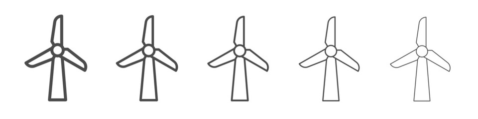 wind turbine icon simple isolated vector sign