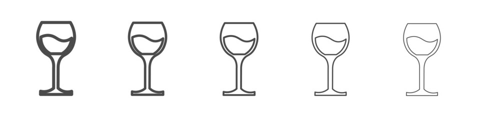 wine glass icon simple isolated vector sign