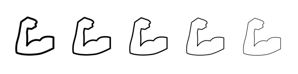 arm flex icon simple isolated vector sign