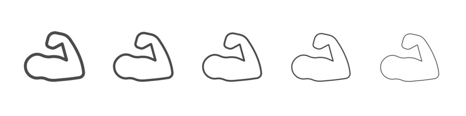 Obraz premium arm flex icon simple isolated vector sign