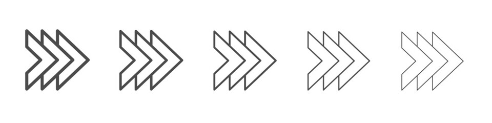 arrow right icon simple isolated vector sign